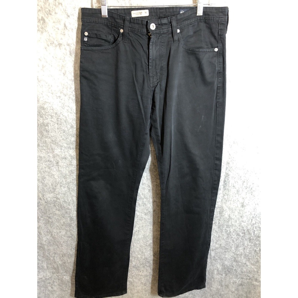 AG Adriano Goldschmeid Jeans Mens 32 Black Denim The‎ Protege Straight
